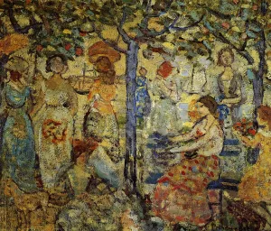 Acadia by Maurice Brazil Prendergast Oil Painting Reproduction