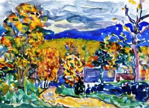 Autumn in New England by Maurice Brazil Prendergast - Hand-Painted Oil Painting Reproduction