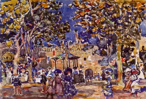 Band Concert by Maurice Brazil Prendergast - Hand-Painted Oil Painting Reproduction