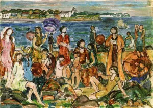 Bathers, New England by Maurice Brazil Prendergast Oil Painting Reproduction