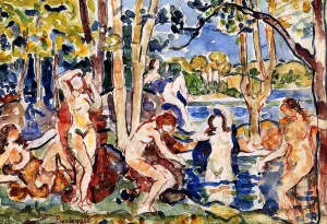 Bathers by Maurice Brazil Prendergast Oil Painting Reproduction