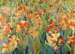 Bed of Flowers also known as Cannas or The Garden by Maurice Brazil Prendergast Oil Painting Reproduction