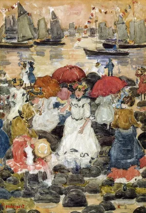 Beechmont by Maurice Brazil Prendergast - Hand-Painted Oil Painting Reproduction