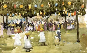 Central Park, New York City, July 4th by Maurice Brazil Prendergast Oil Painting Reproduction