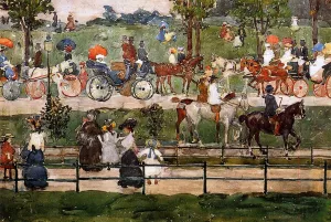 Central Park by Maurice Brazil Prendergast - Hand-Painted Oil Painting Reproduction