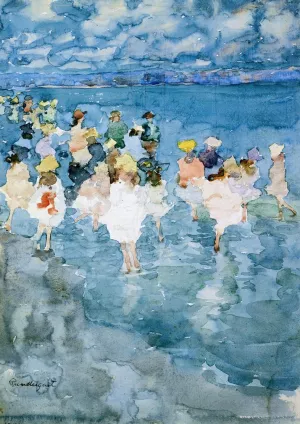Children at the Beach by Maurice Brazil Prendergast Oil Painting Reproduction