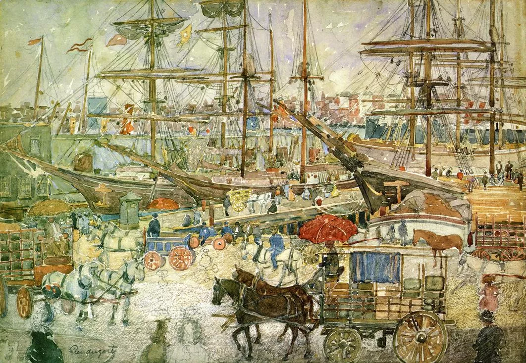 Maurice Brazil Prendergast Docks, East Boston Masterpiece