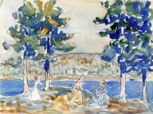 Lake, New Hampshire by Maurice Brazil Prendergast Oil Painting Reproduction