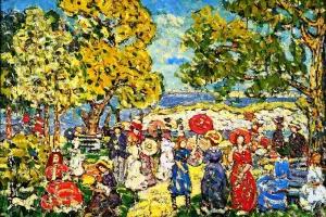 Landscape with Figures by Maurice Brazil Prendergast Oil Painting Reproduction