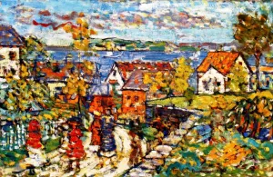 Landscape by Maurice Brazil Prendergast - Hand-Painted Oil Painting Reproduction
