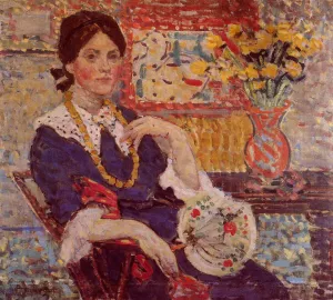 Le Rouge - Portrait of Miss Edith King by Oil Painting Reproduction