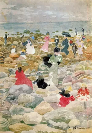 Low Tide, Nantucket by Maurice Brazil Prendergast Oil Painting Reproduction