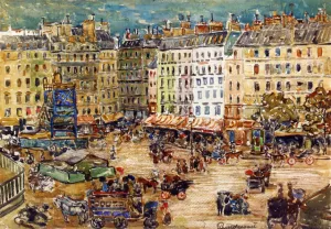 Montparnasse by Maurice Brazil Prendergast Oil Painting Reproduction