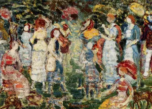 Picnic Grove by Maurice Brazil Prendergast - Hand-Painted Oil Painting Reproduction