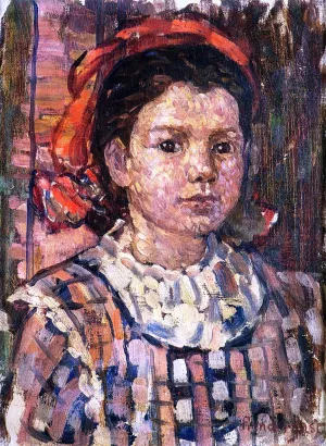 Portrait of a Young Girl by Maurice Brazil Prendergast Oil Painting Reproduction