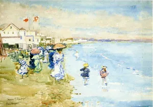 Revere Beach, Boston by Maurice Brazil Prendergast Oil Painting Reproduction