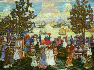 Salem Willows also known as The Promenade, Salem Harbor by Maurice Brazil Prendergast Oil Painting Reproduction