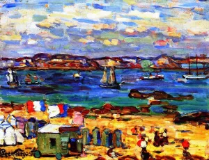 Study, St. Malo, No. 12 by Maurice Brazil Prendergast Oil Painting Reproduction