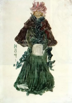 The Red Cape by Maurice Brazil Prendergast Oil Painting Reproduction