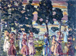 The Sunday Scene by Maurice Brazil Prendergast Oil Painting Reproduction